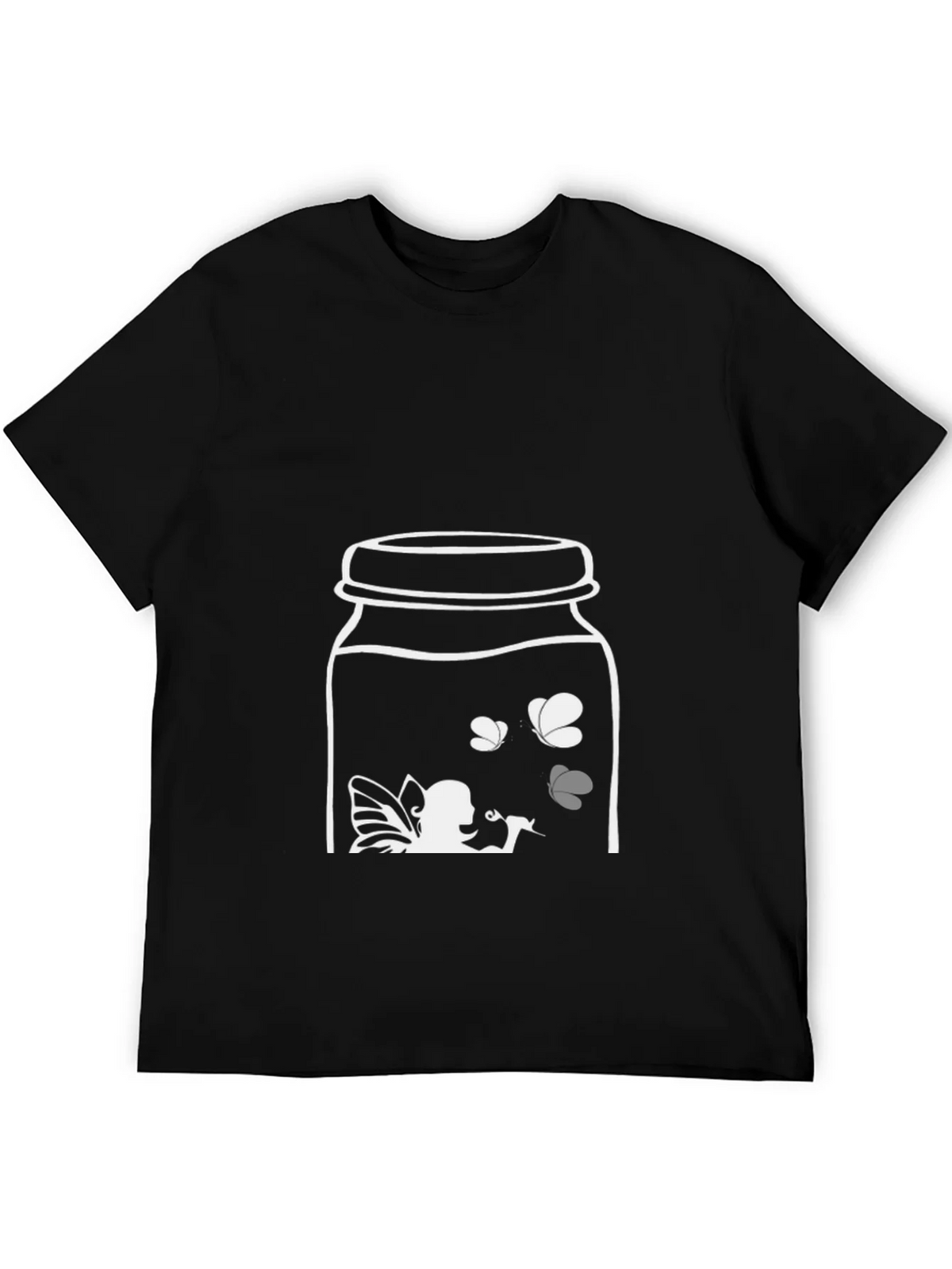 Fairy in a Jar Graphic Tee - Unique Black T-Shirt product image 5
