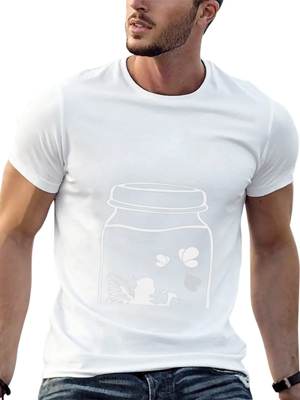 Fairy in a Jar Graphic Tee - Unique Black T-Shirt product image 12