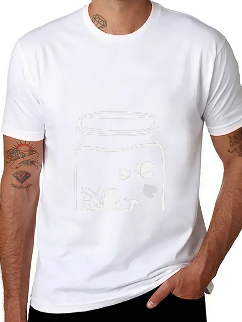 Fairy in a Jar Graphic Tee - Unique Black T-Shirt product image 7