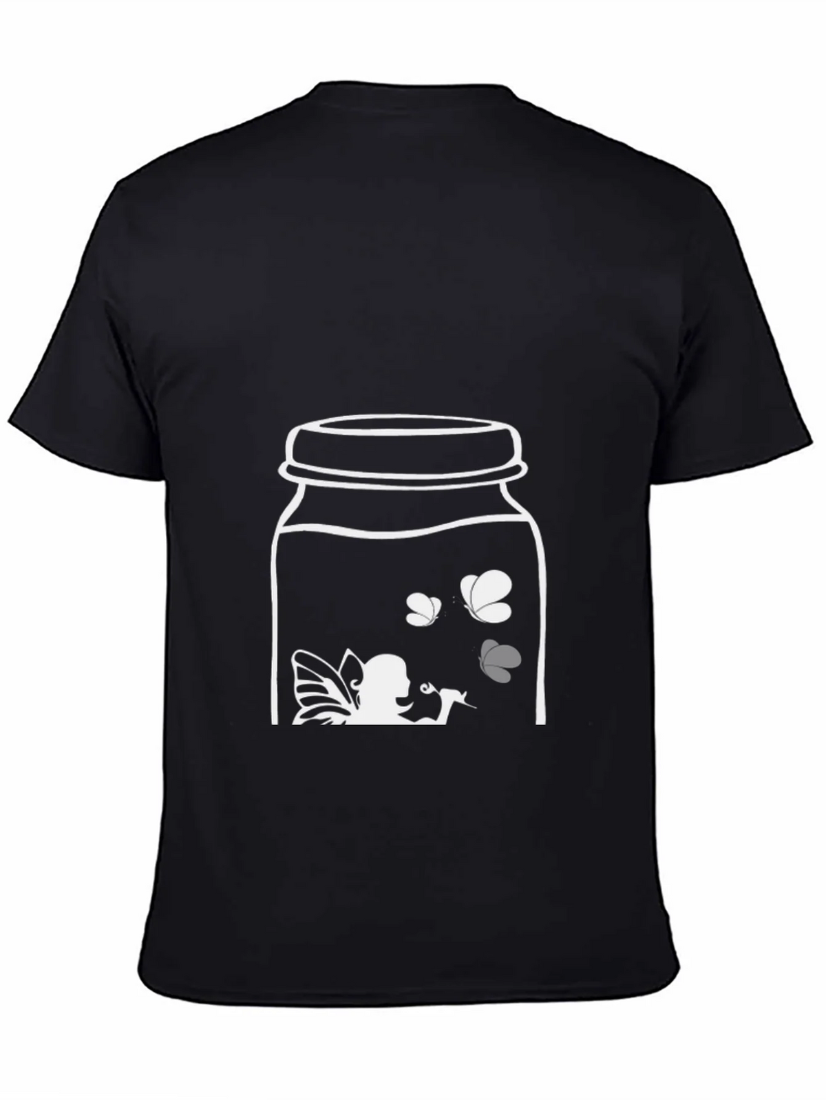 Fairy in a Jar Graphic Tee - Unique Black T-Shirt product image 4