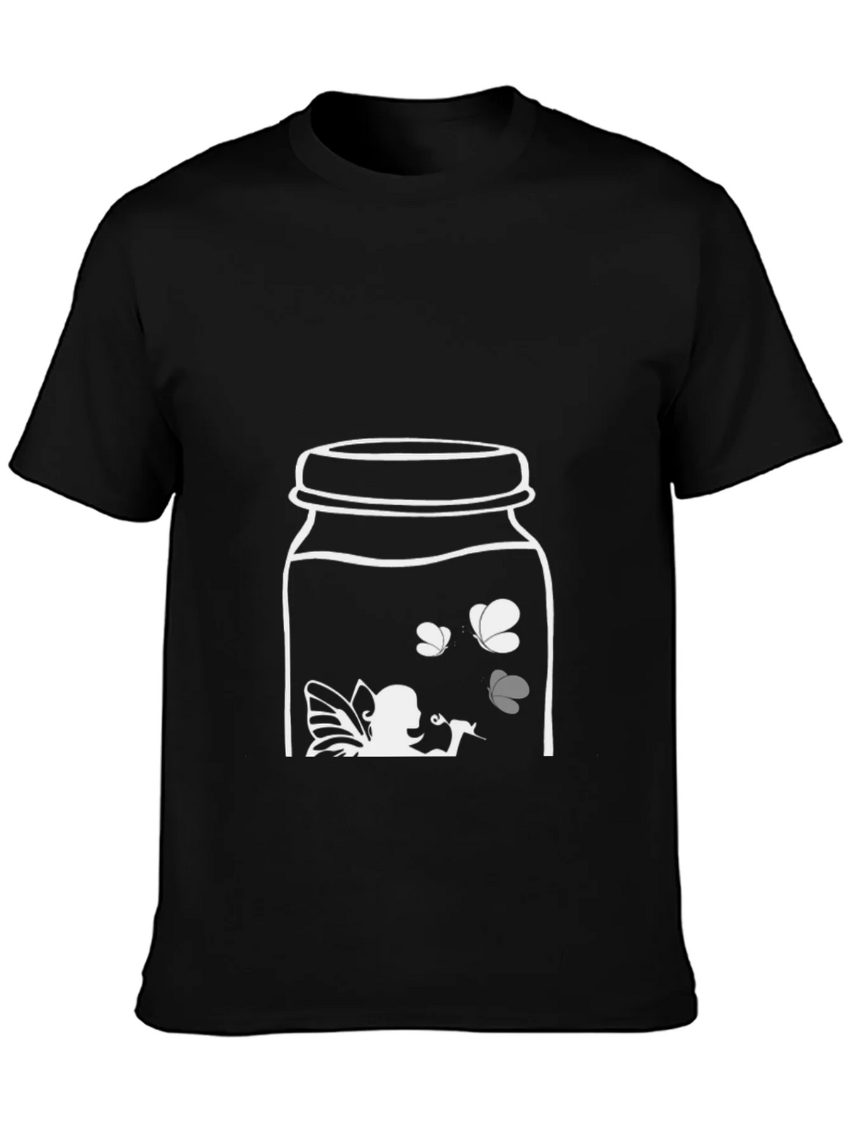 Fairy in a Jar Graphic Tee - Unique Black T-Shirt product image 3