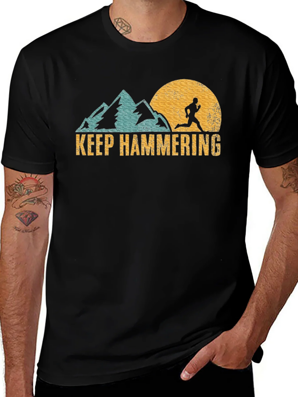 Keep Hammering Graphic Tee - Run the Mountains product image 1