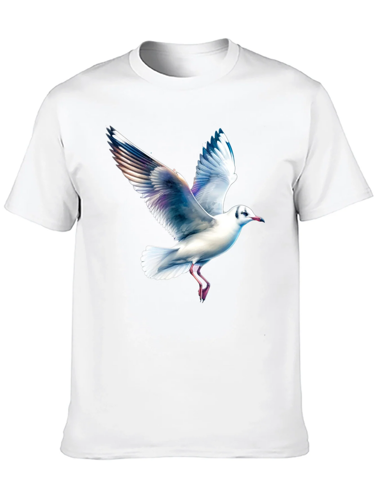 Black T-Shirt with Seagull Print product image 6