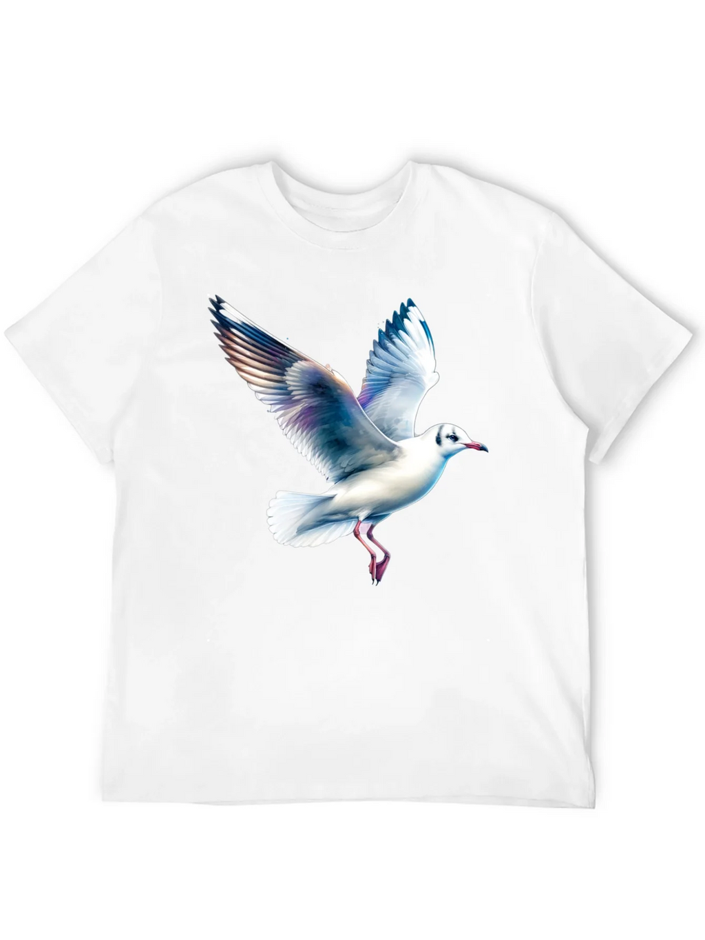 Black T-Shirt with Seagull Print product image 8