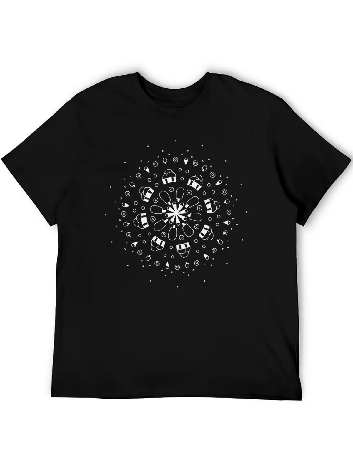 Modern Mandala Graphic Tee - Black Cotton Comfort product image 5