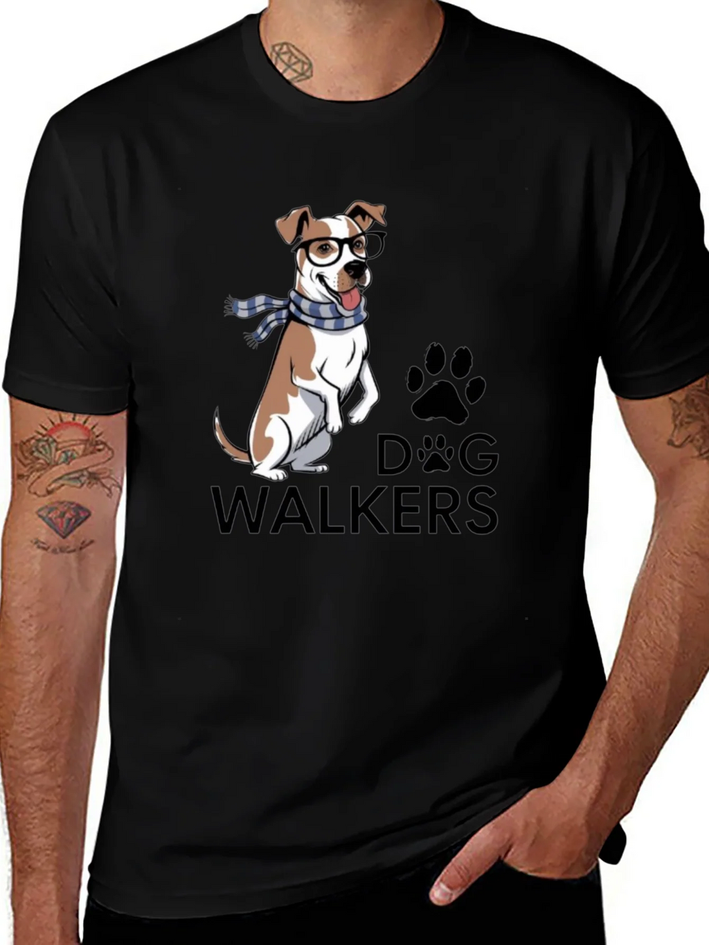 Dog Walkers T-Shirt with Cute Graphic product image 1