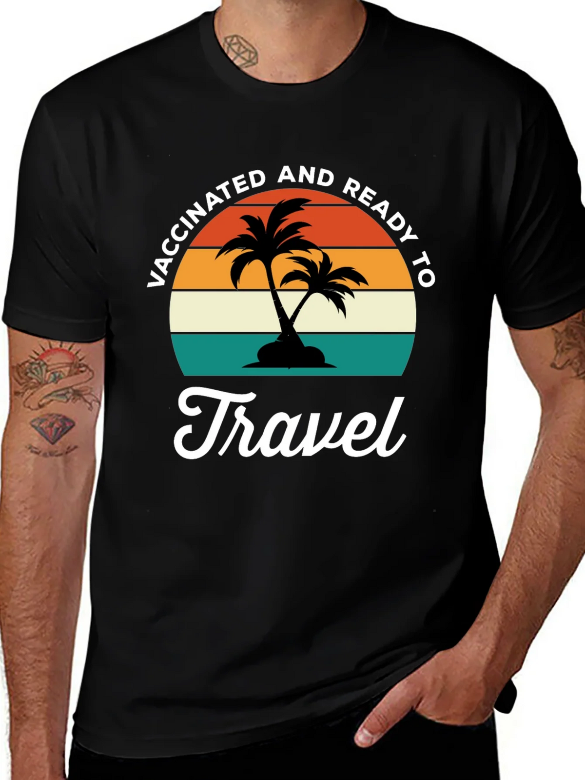Vaccinated & Ready to Travel Graphic Tee product image 1