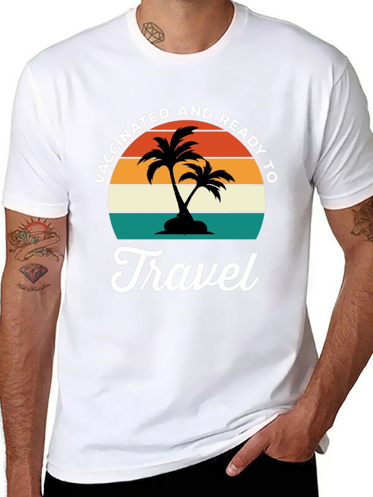 Vaccinated & Ready to Travel Graphic Tee product image 6