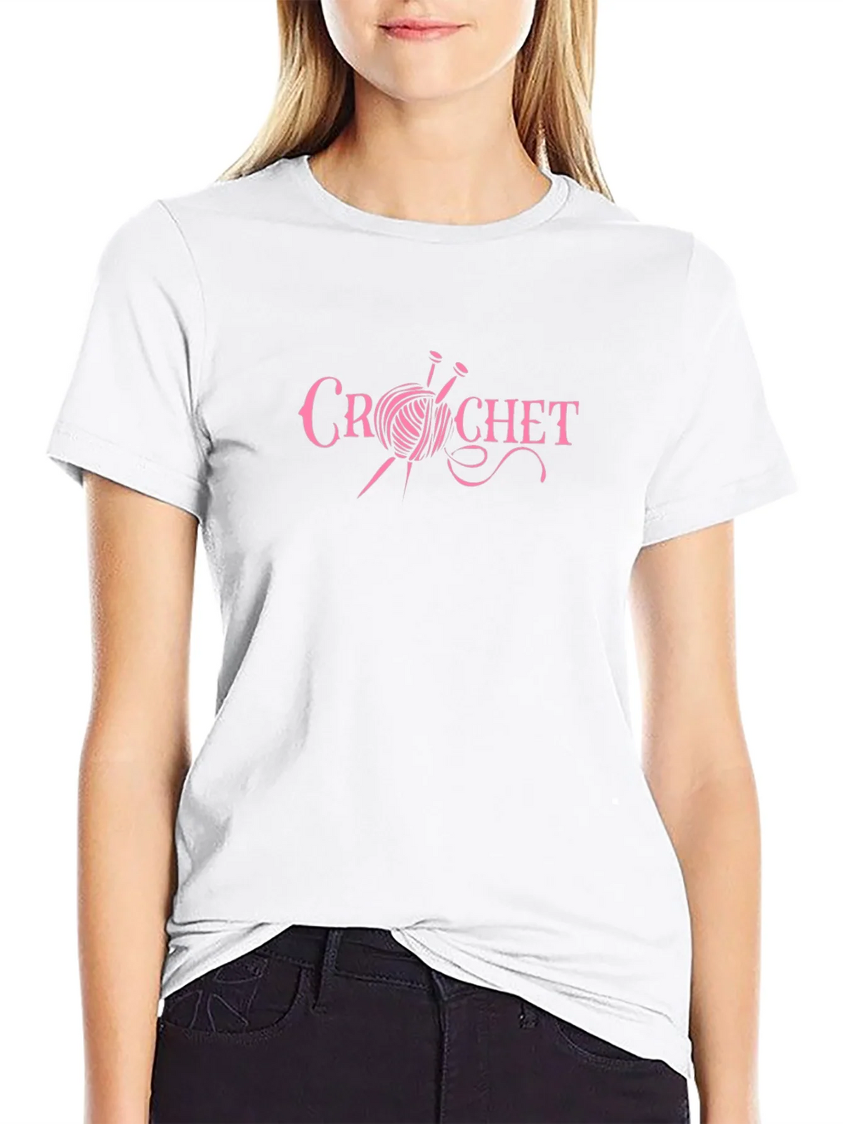 Crochet Graphic Black T-Shirt product image 8