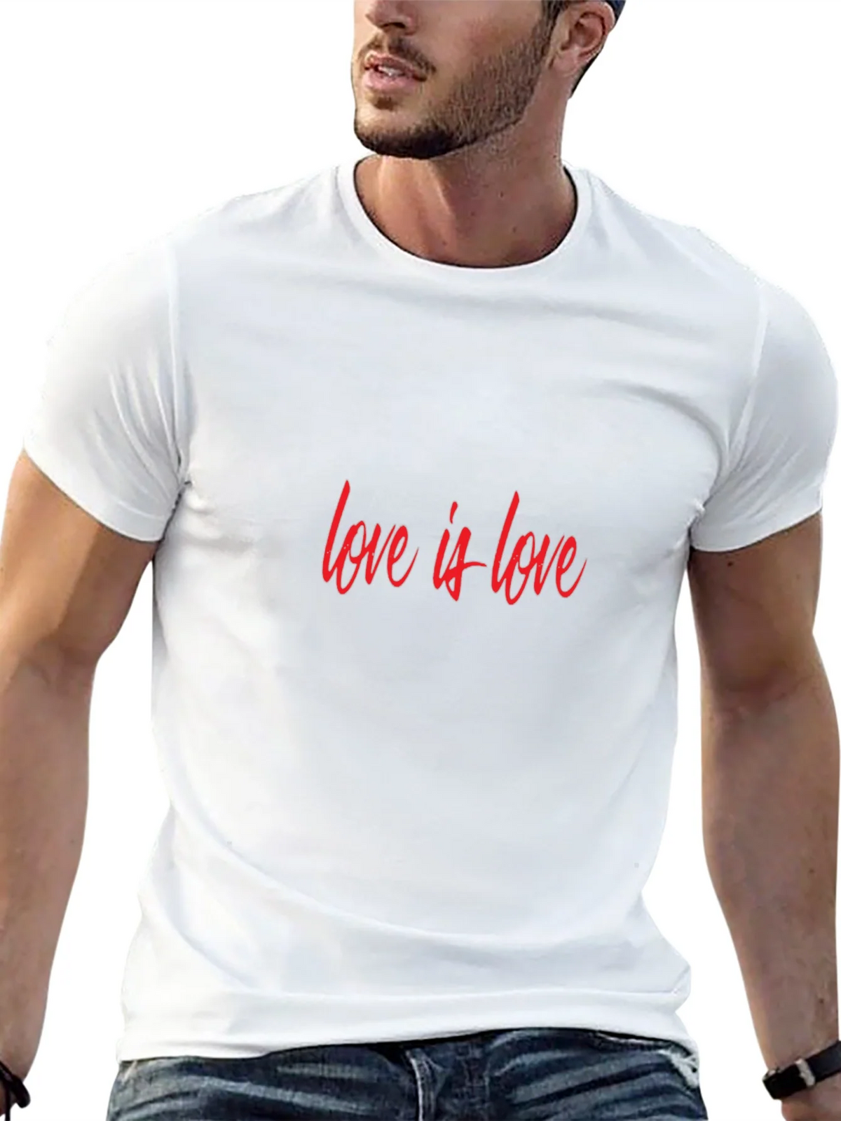 Love is T-Shirt - Black Casual Cotton Tee product image 12