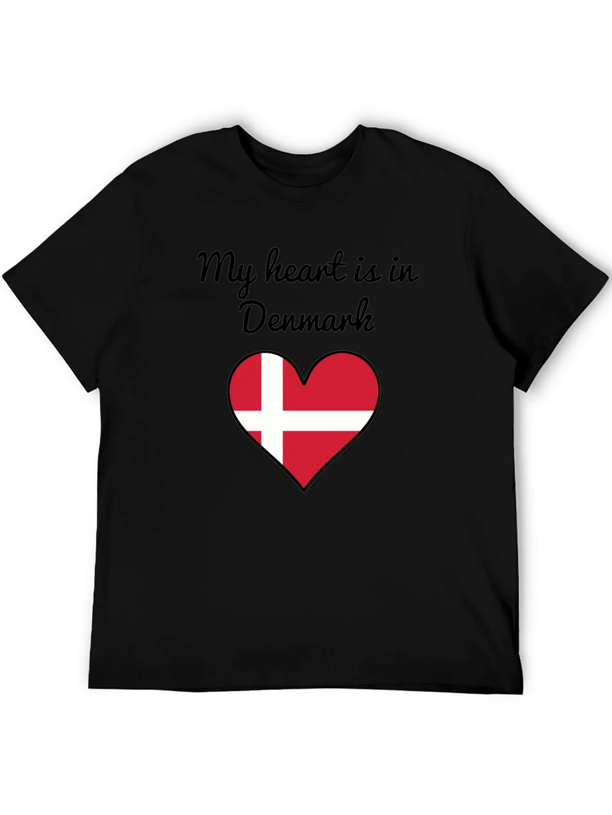 Denmark Heart Flag Graphic T-Shirt product image 5