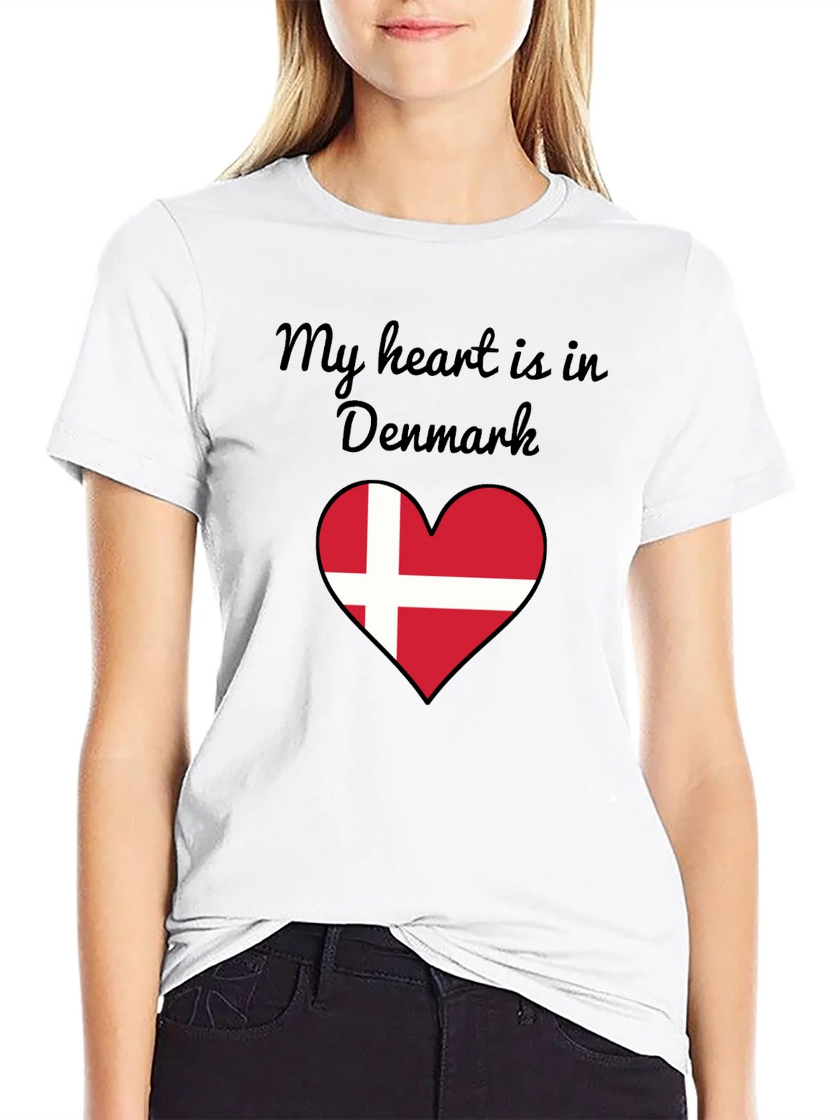 Denmark Heart Flag Graphic T-Shirt product image 8