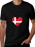 Denmark Heart Flag Graphic T-Shirt product image 1