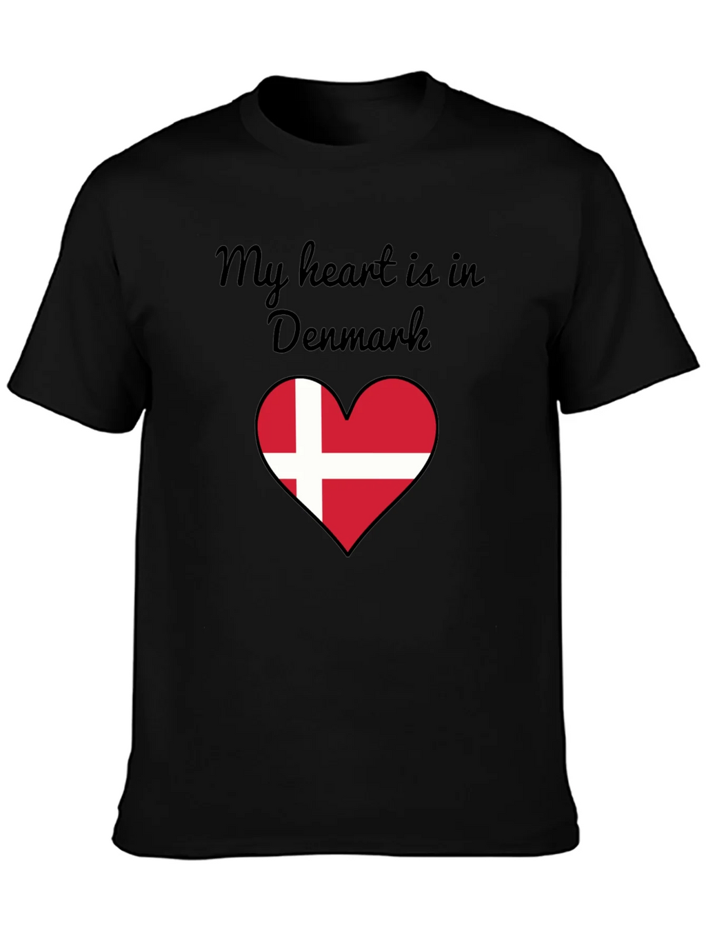 Denmark Heart Flag Graphic T-Shirt product image 3