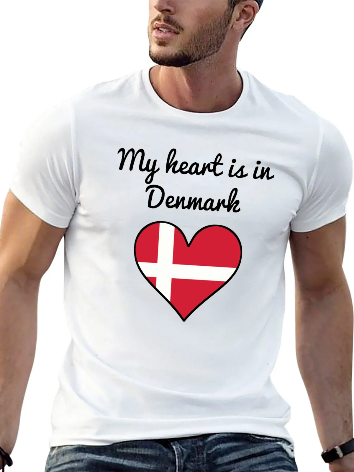 Denmark Heart Flag Graphic T-Shirt product image 11