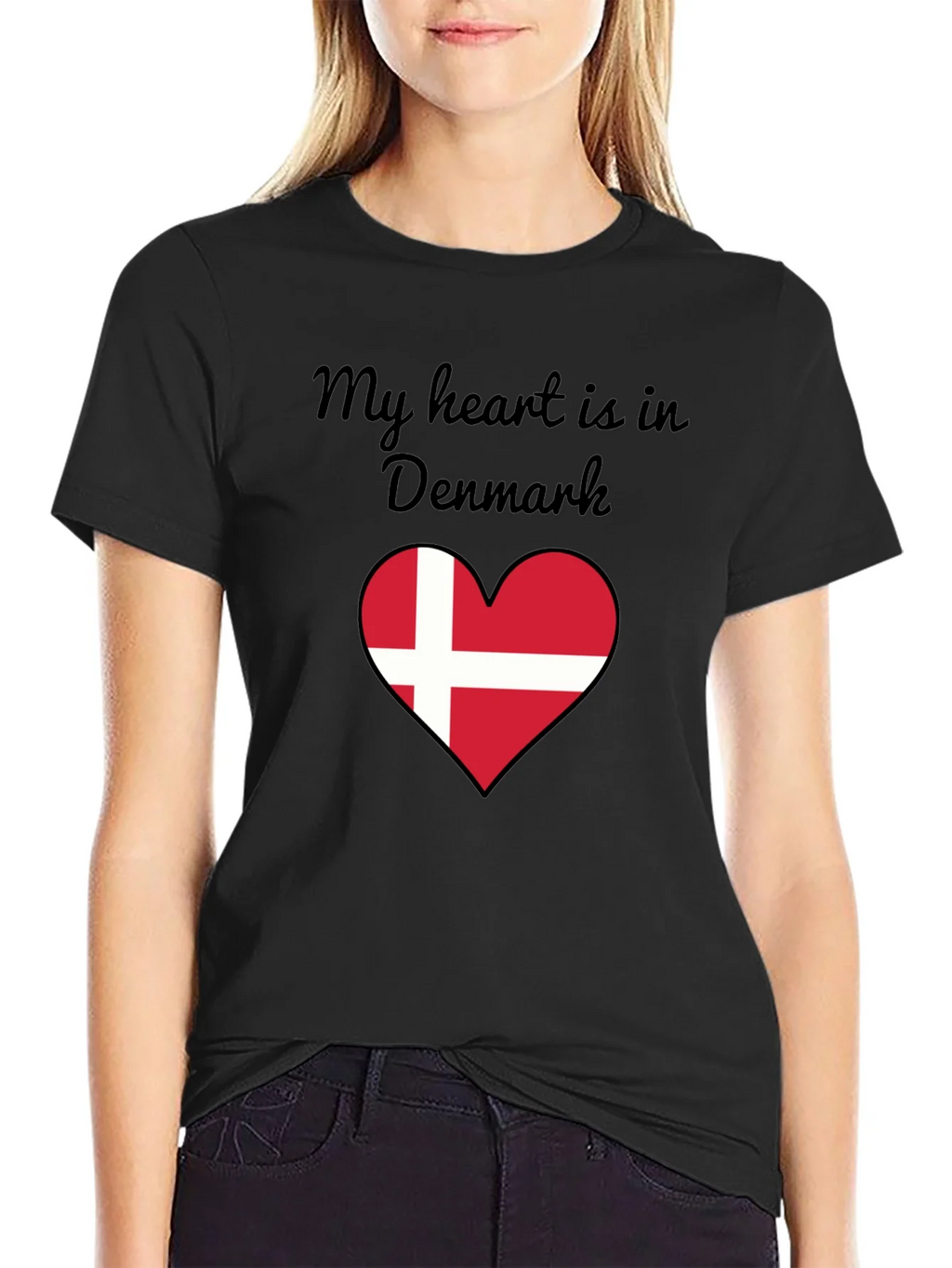 Denmark Heart Flag Graphic T-Shirt product image 2