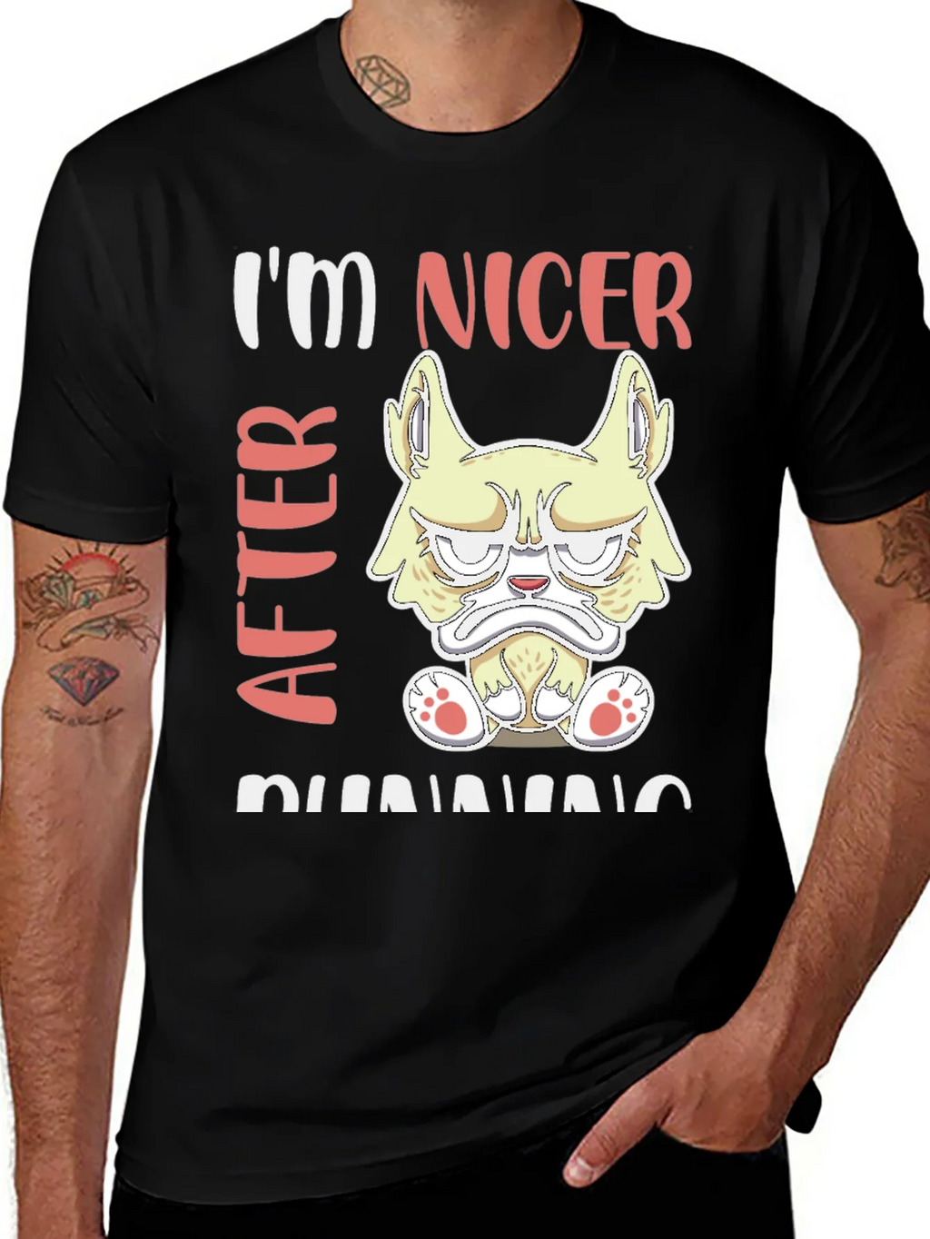 Funny Grumpy Dog Running T-Shirt product image 1