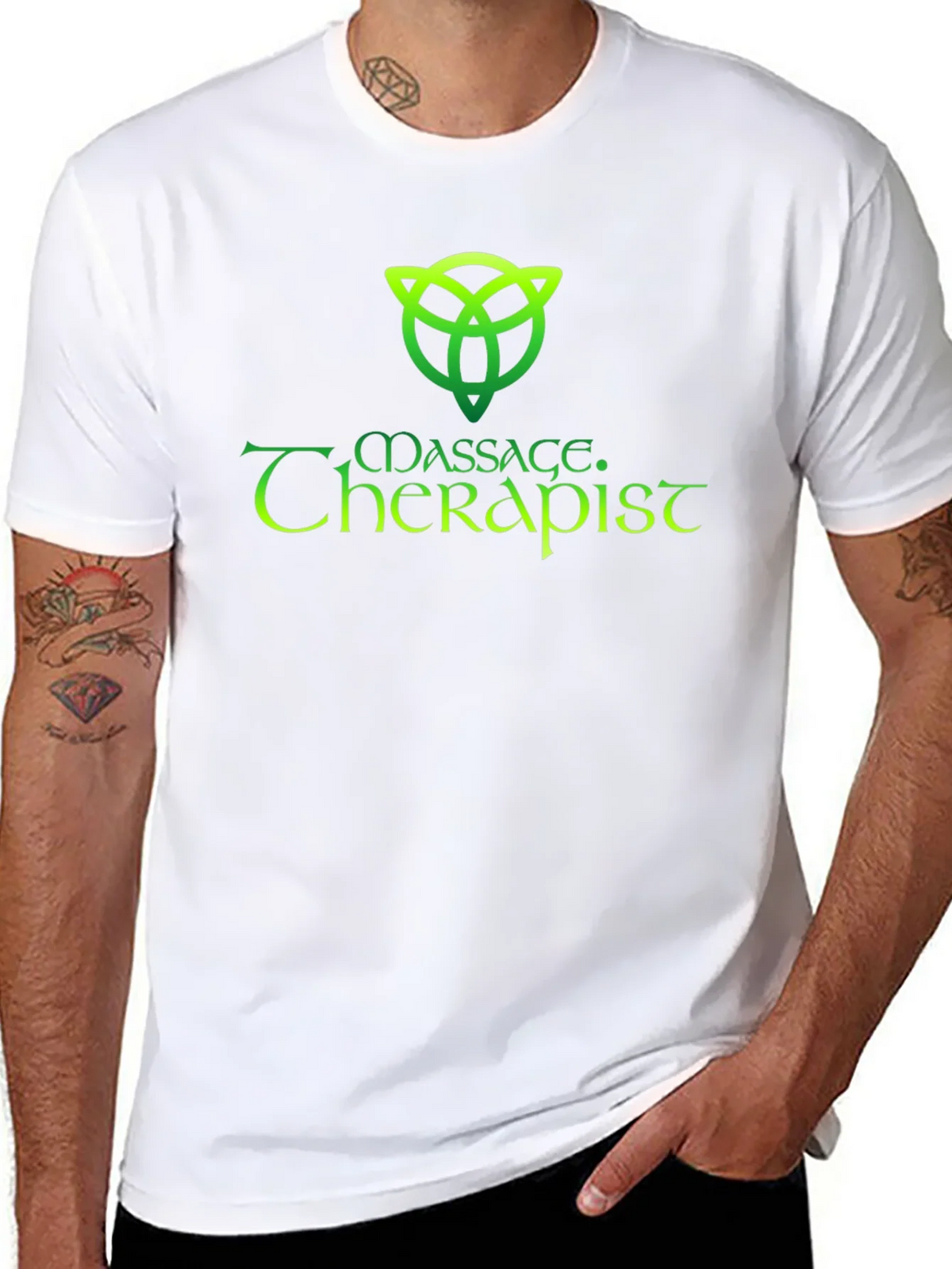 Massage Therapist Celtic Knot Black T-Shirt product image 7