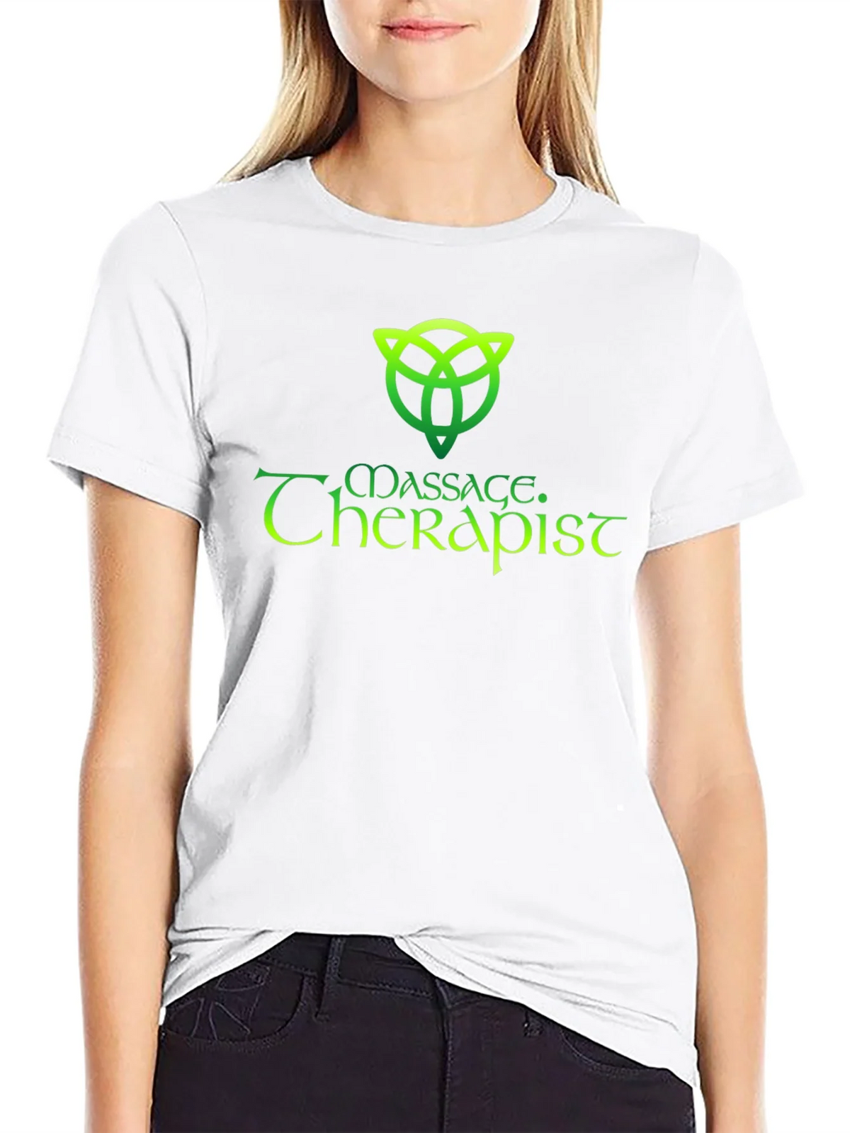 Massage Therapist Celtic Knot Black T-Shirt product image 8