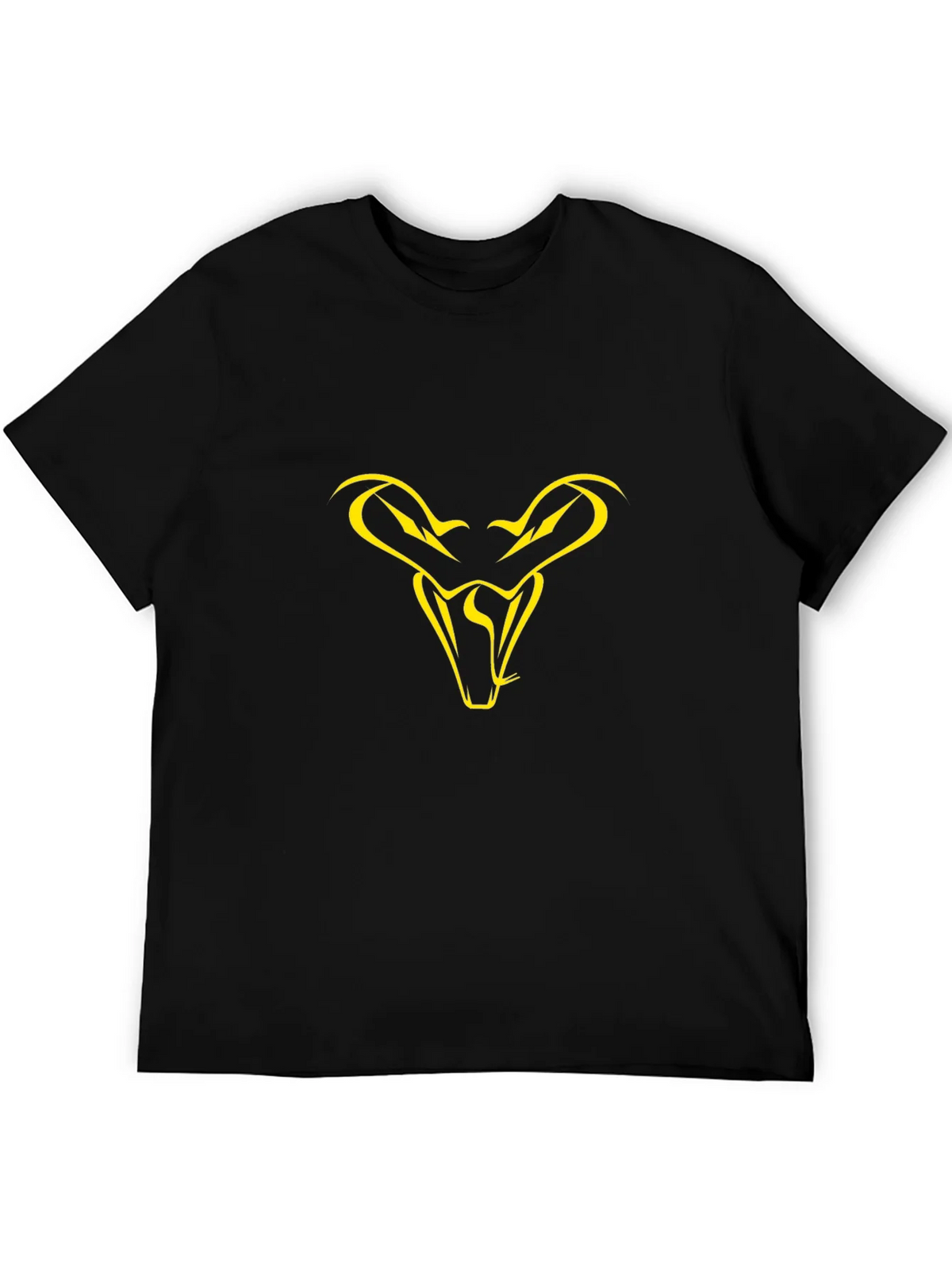 Black T-Shirt with Yellow Snake Head Graphic product image 5
