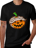 Halloween Pumpkin Mummy Graphic Tee product image 1