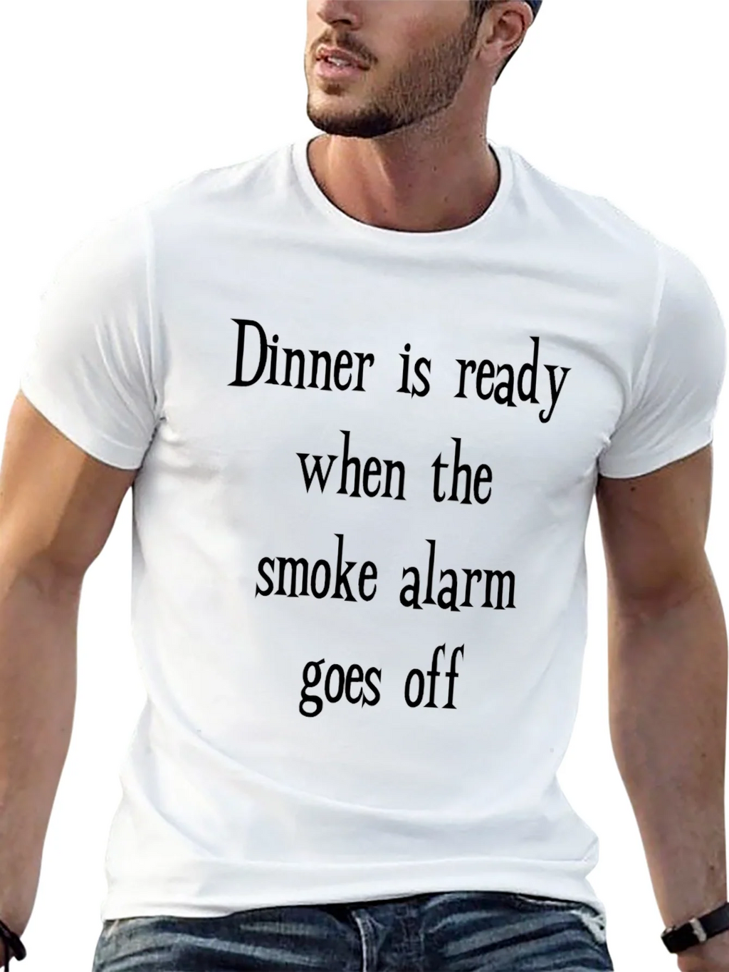 Humorous Dinner is Ready Smoke Alarm T-Shirt product image 12