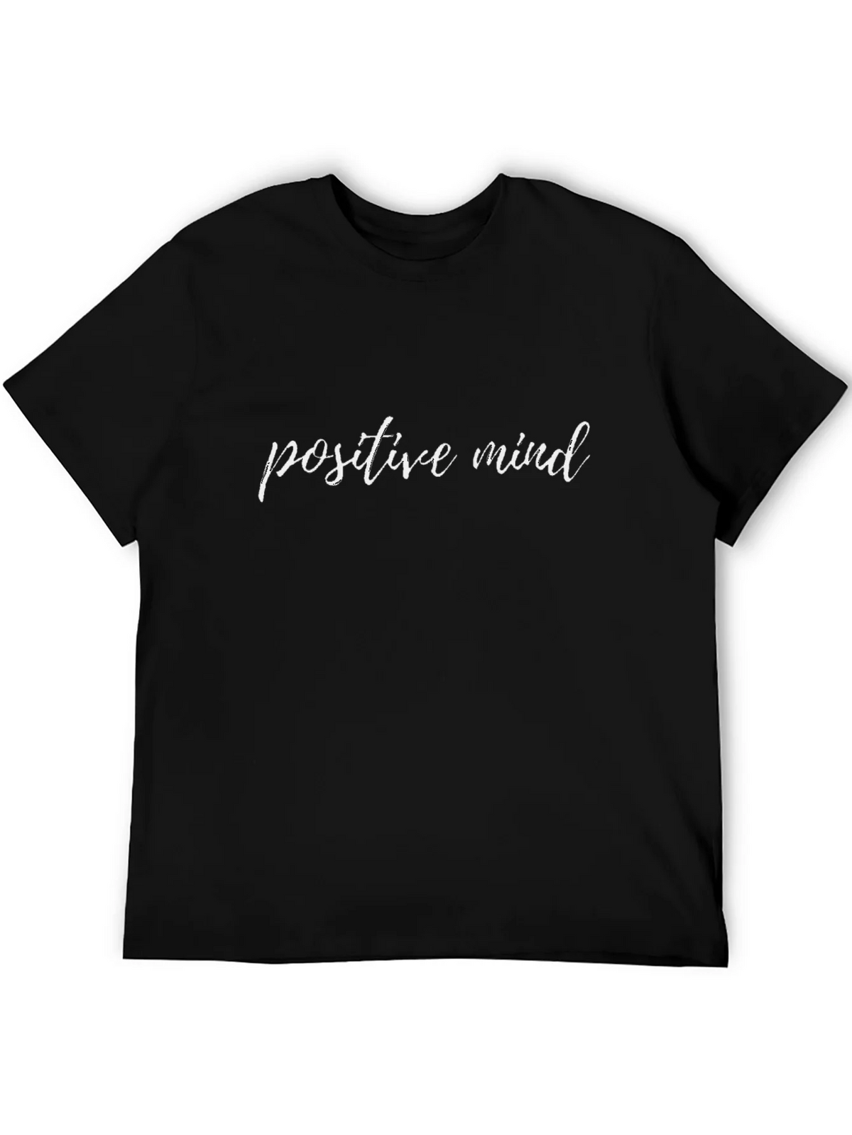 Positive Mind Graphic Tee - Black Cotton T-Shirt product image 5