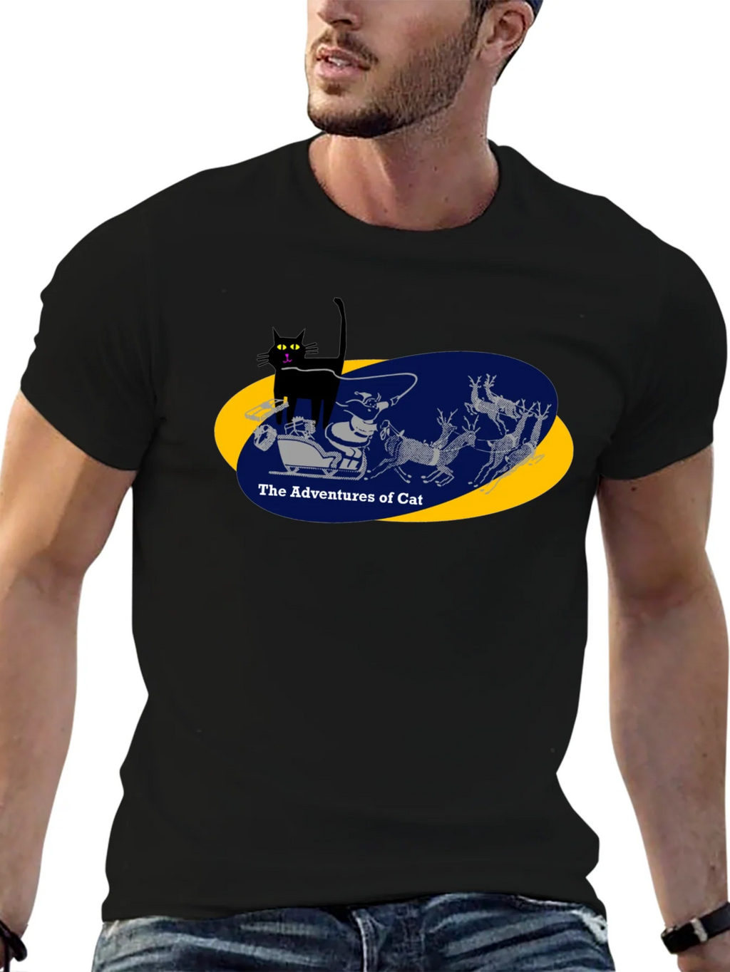 Adventures of Cat Graphic Tee - Black product image 6