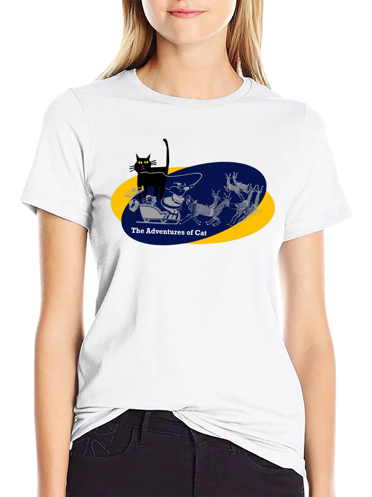 Adventures of Cat Graphic Tee - Black product image 8