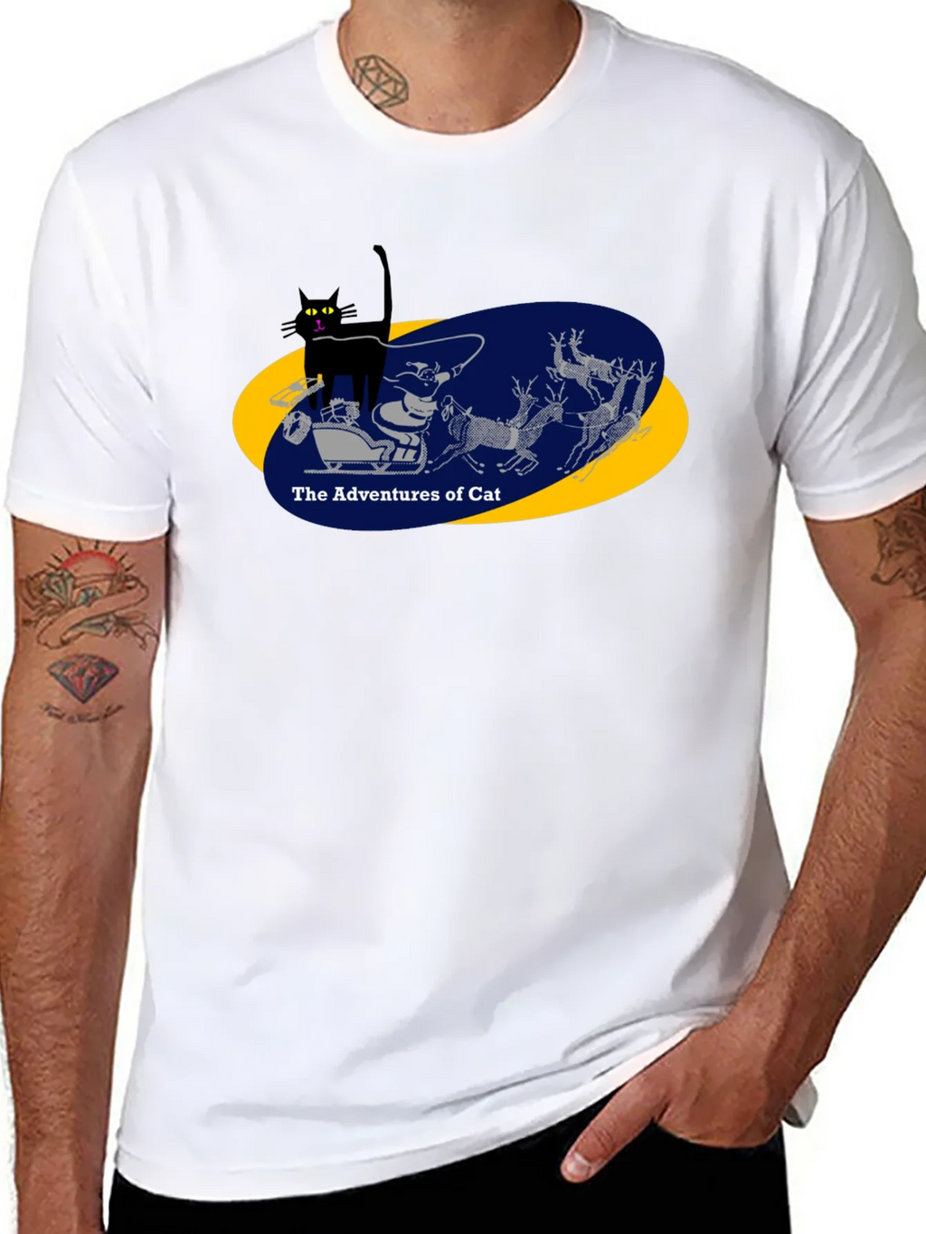 Adventures of Cat Graphic Tee - Black product image 7