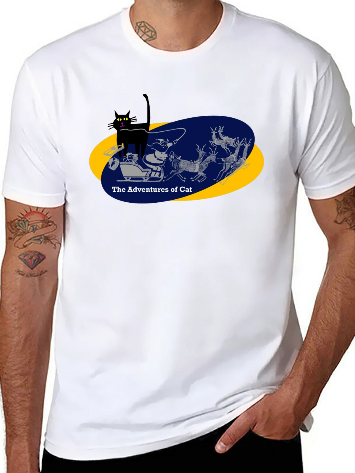 Adventures of Cat Graphic Tee - Black product image 7