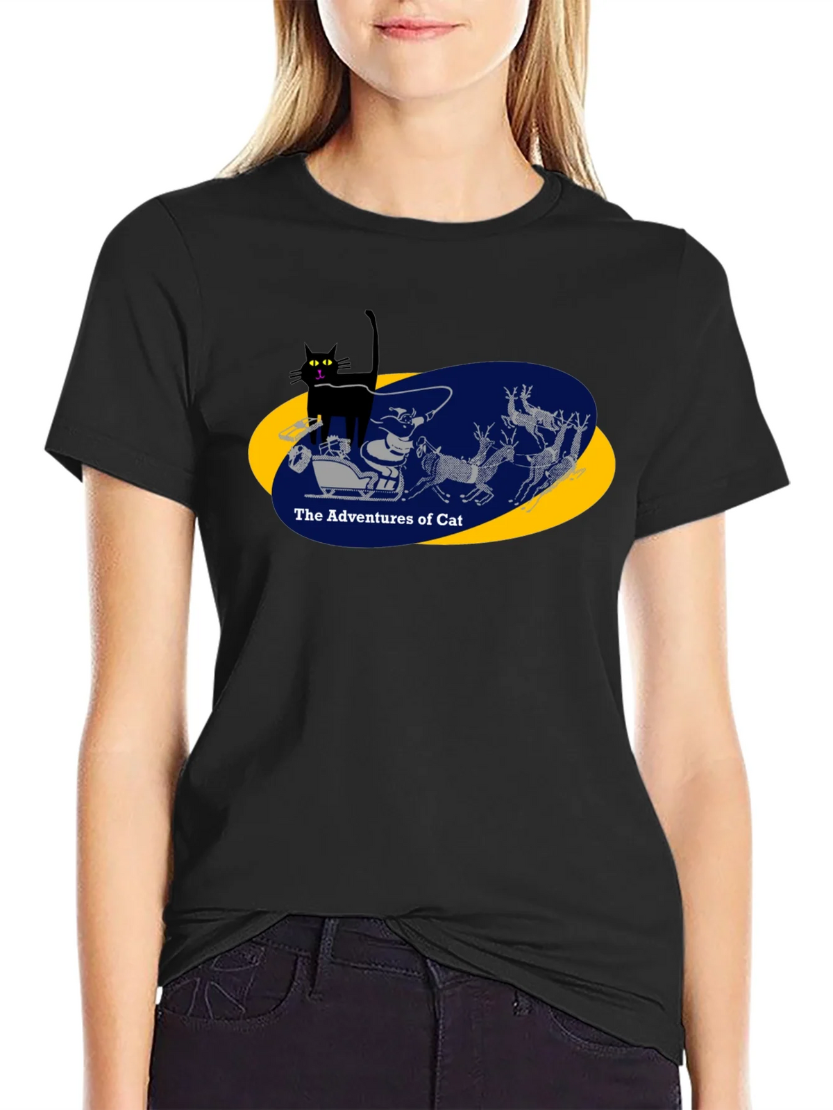 Adventures of Cat Graphic Tee - Black product image 2