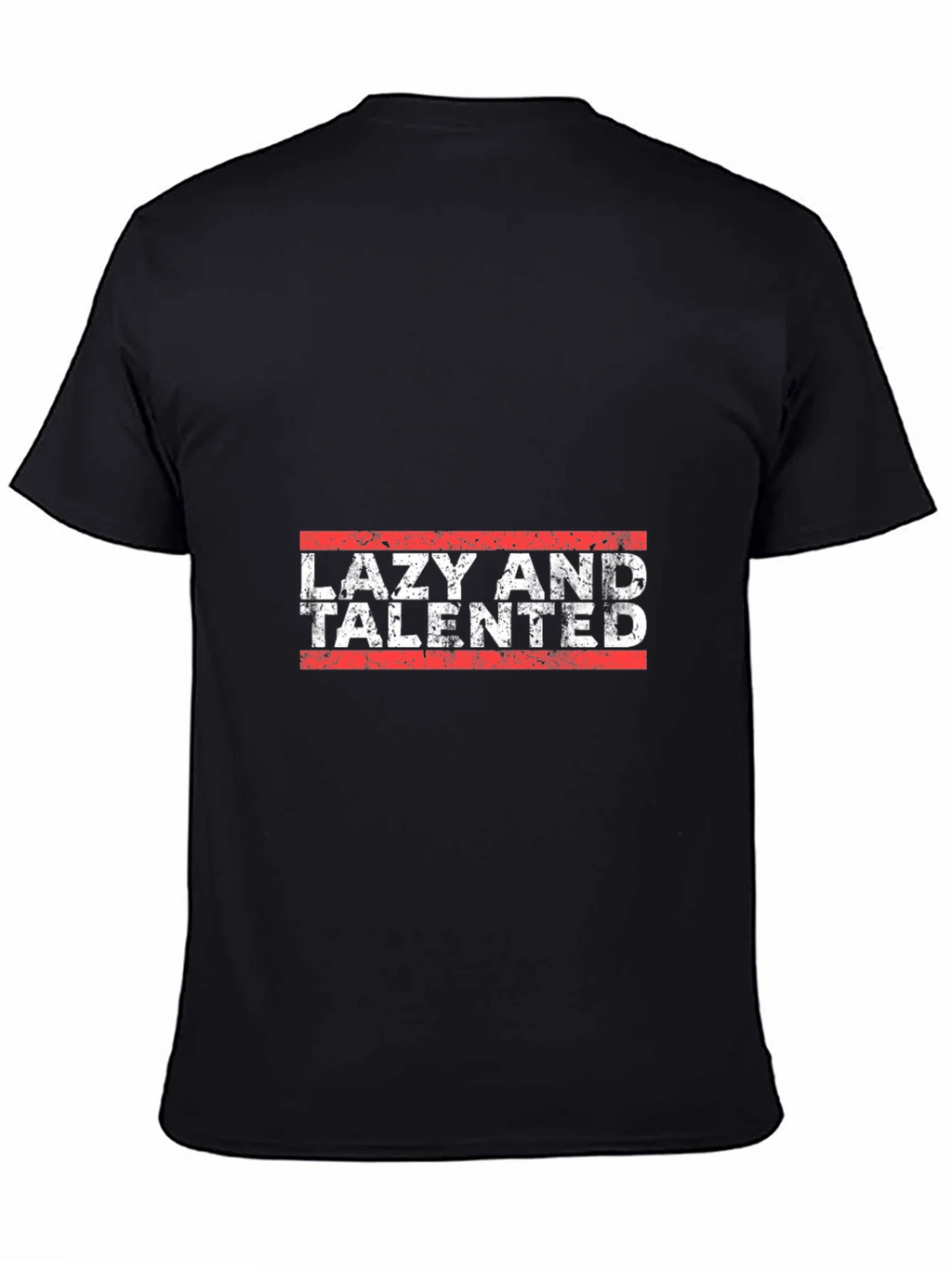 Lazy and Talented Black Graphic T-Shirt product image 4