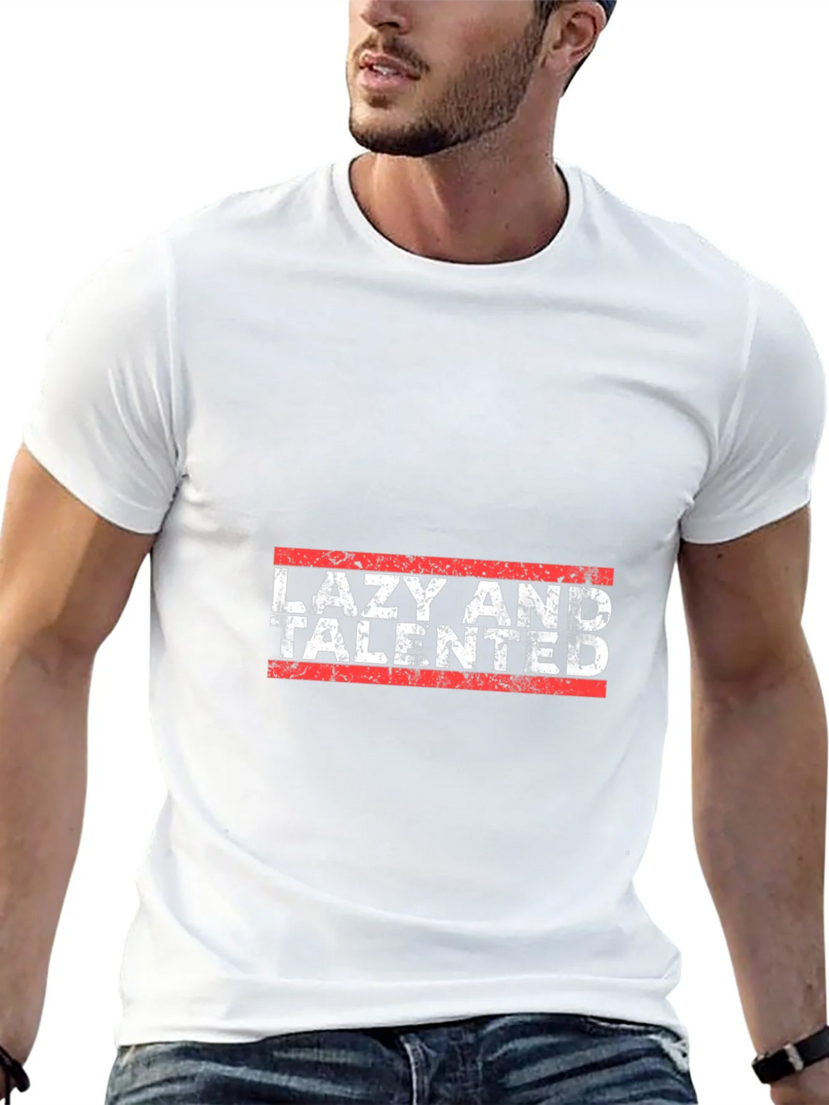Lazy and Talented Black Graphic T-Shirt product image 12