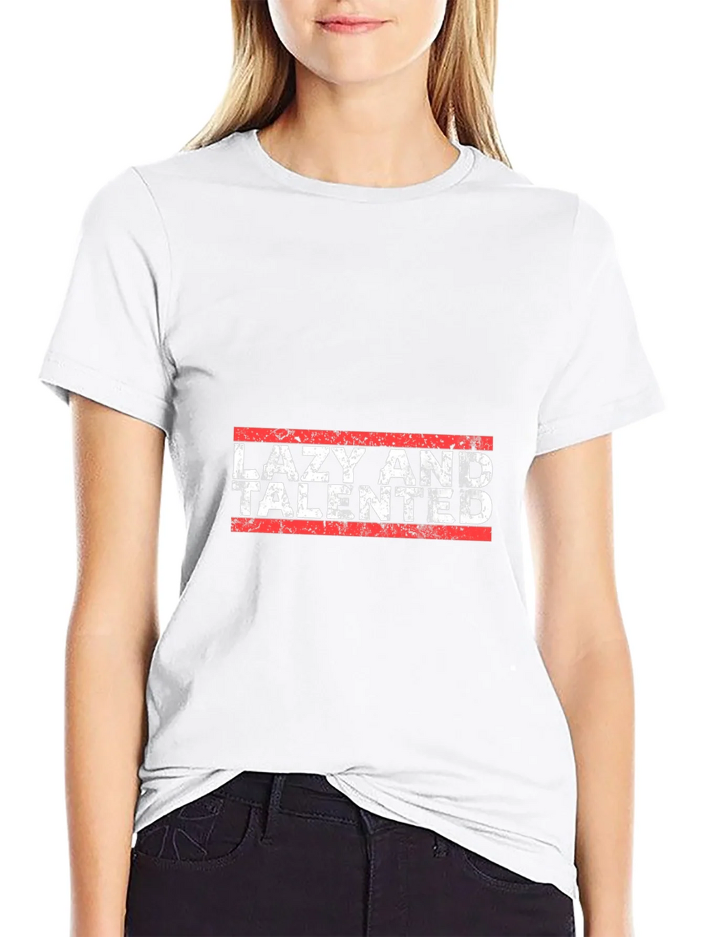 Lazy and Talented Black Graphic T-Shirt product image 8