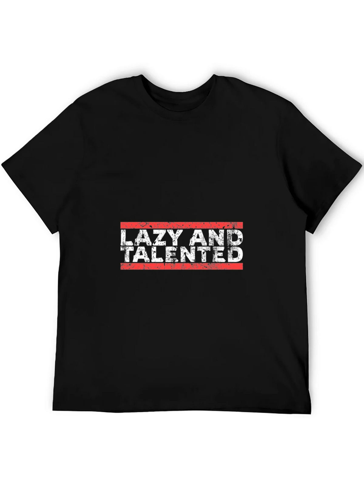Lazy and Talented Black Graphic T-Shirt product image 5