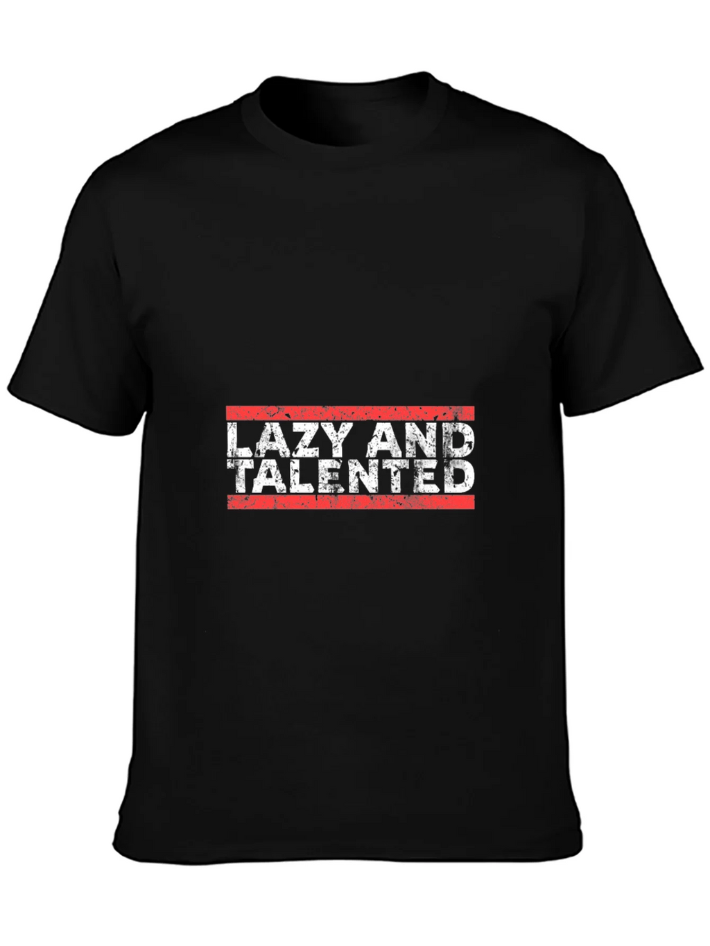 Lazy and Talented Black Graphic T-Shirt product image 3