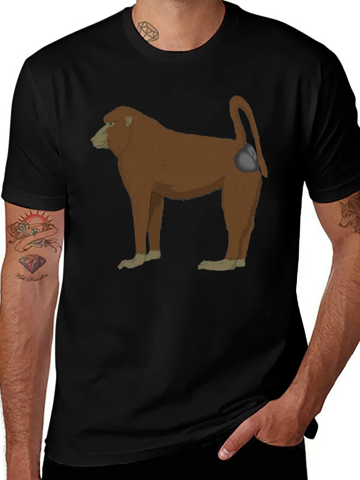 Baboon Graphic T-Shirt - Unique Animal Design product image 1