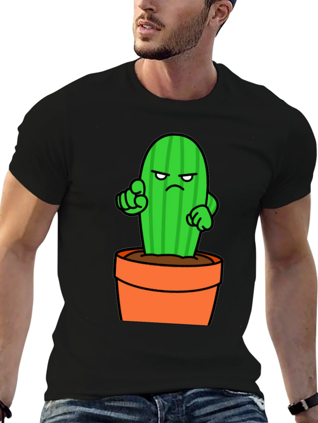 Cactus Cartoon Graphic T-Shirt product image 6