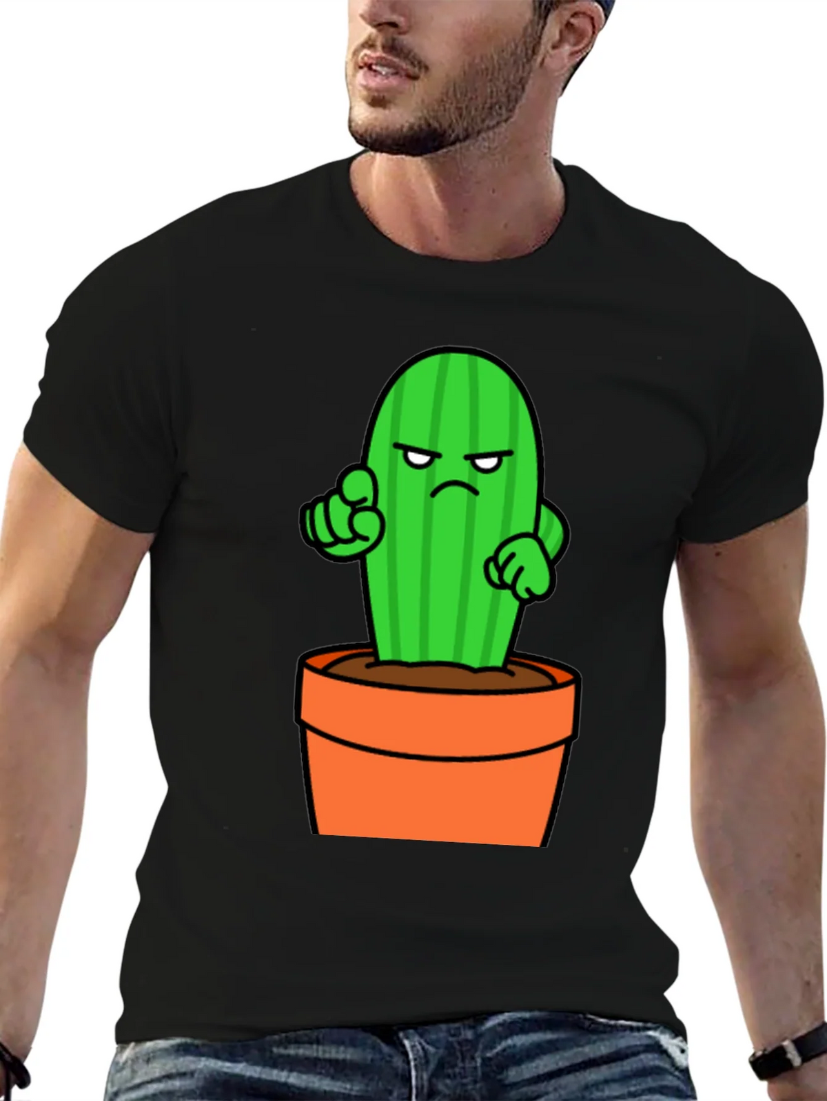 Cactus Cartoon Graphic T-Shirt product image 6