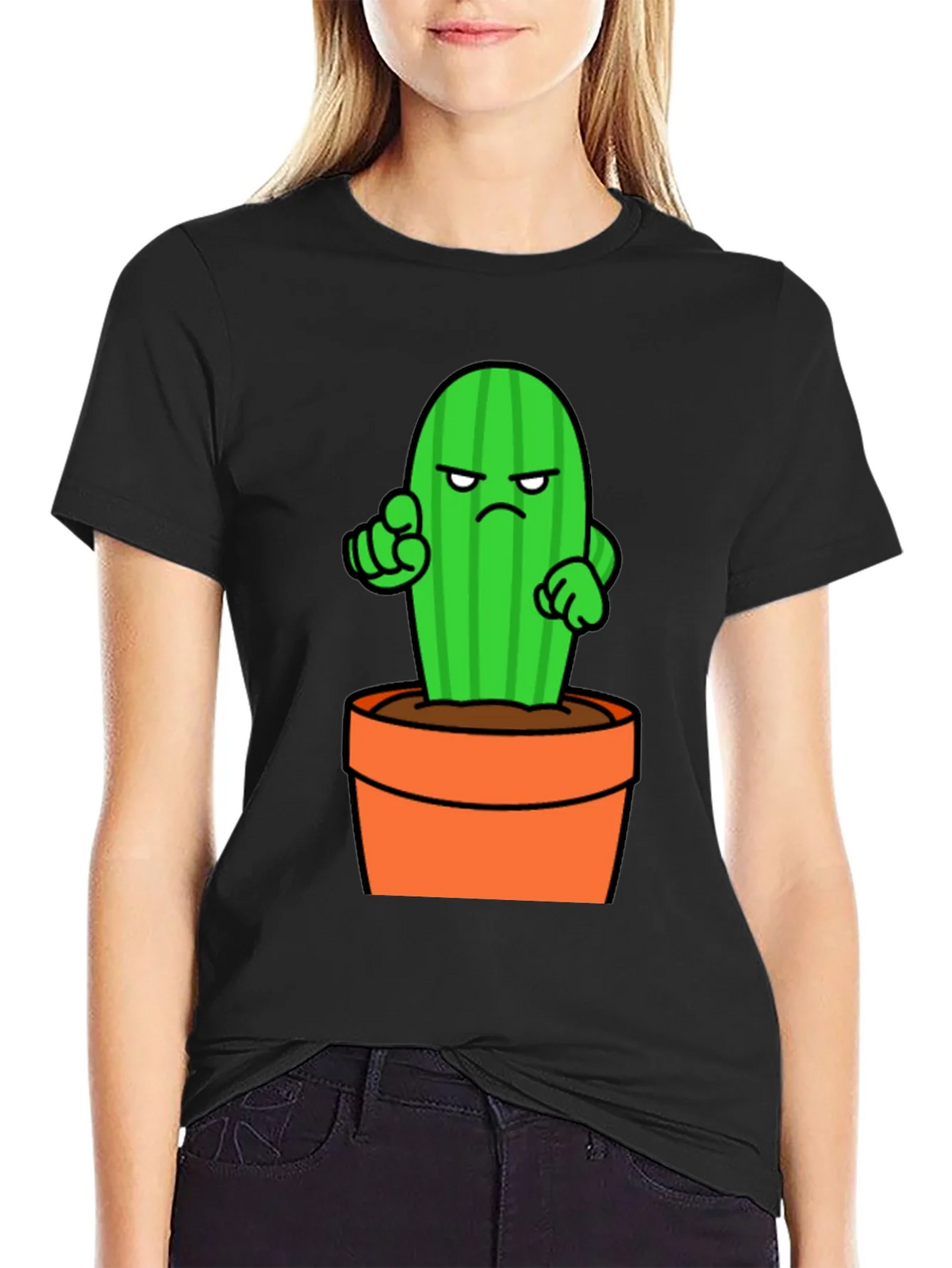 Cactus Cartoon Graphic T-Shirt product image 2