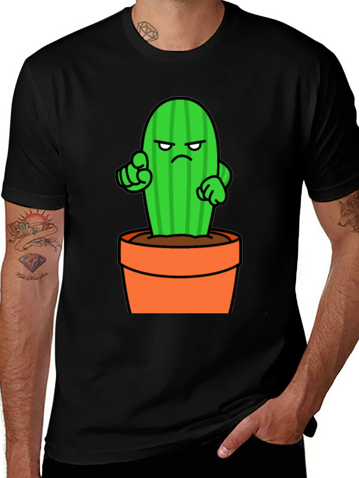 Cactus Cartoon Graphic T-Shirt product image 1