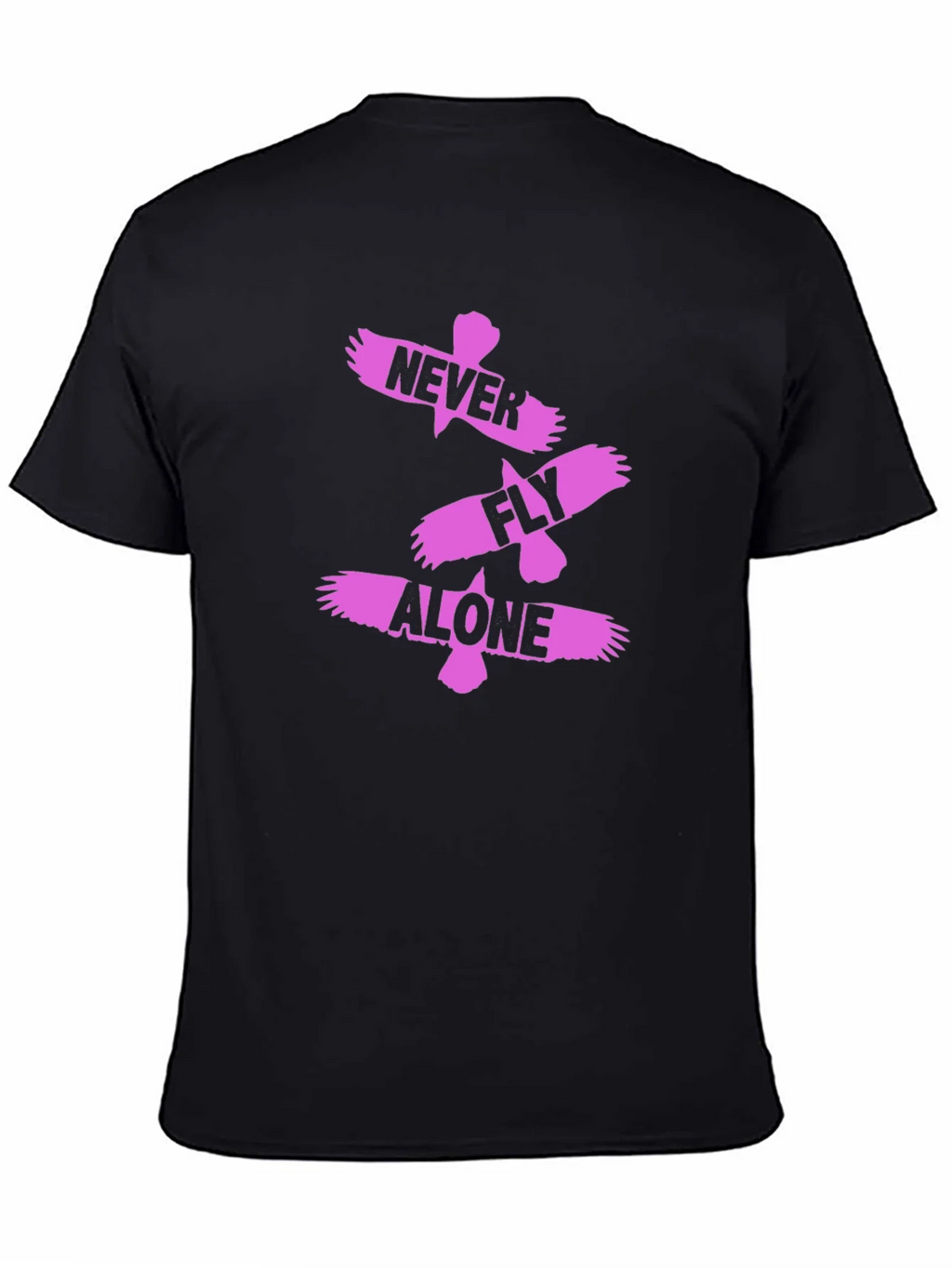 Never Fly Alone Black Graphic Tee product image 3