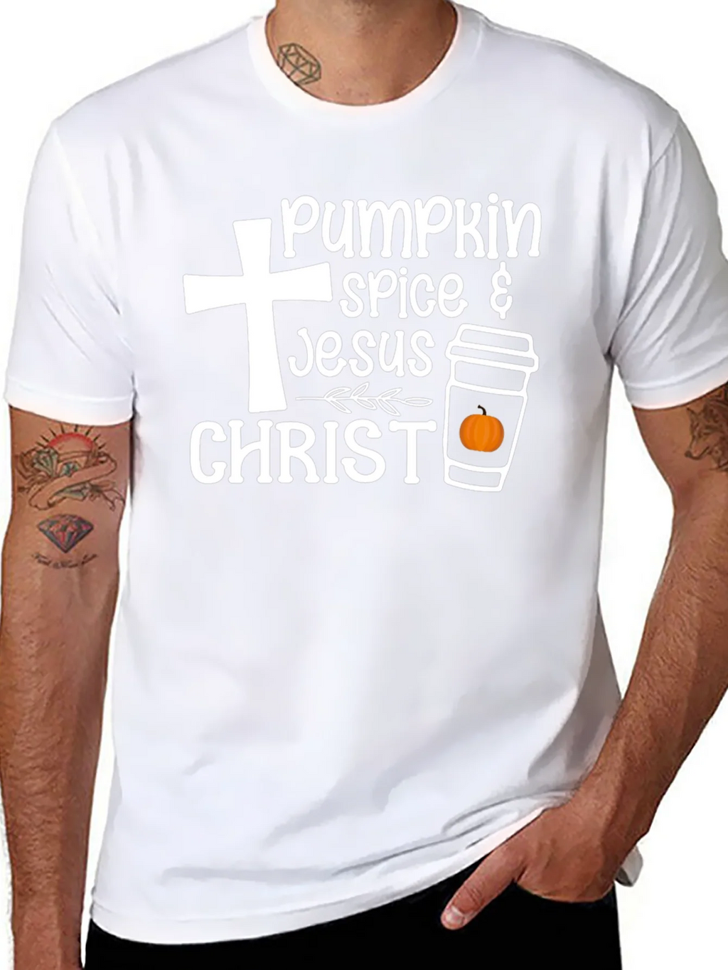 Pumpkin Spice Jesus Christ Graphic T-Shirt product image 7
