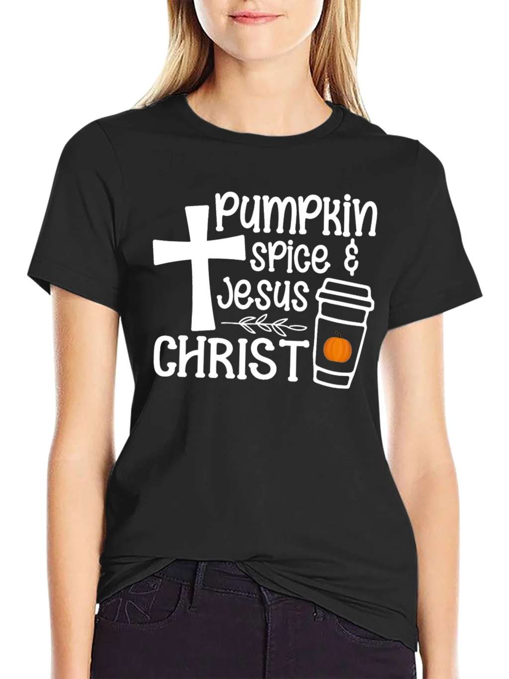 Pumpkin Spice Jesus Christ Graphic T-Shirt product image 2