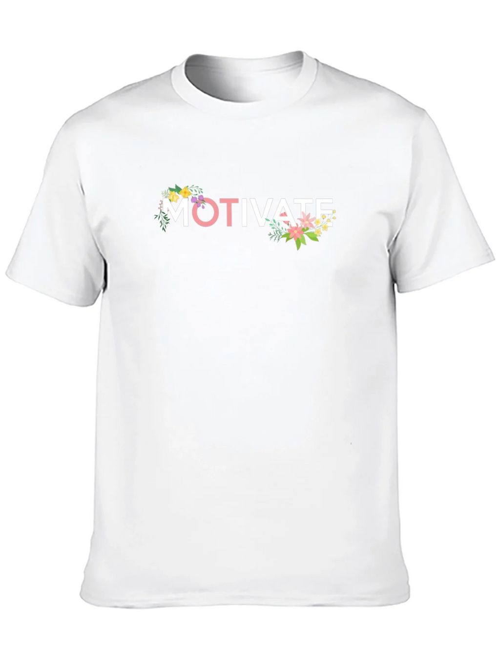 Motivate Floral Graphic T-Shirt - Inspiring Design product image 8