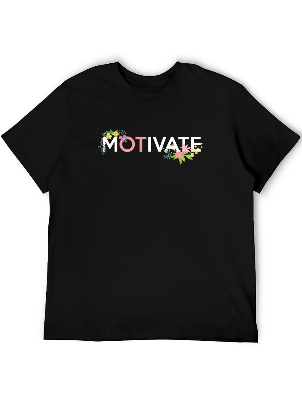 Motivate Floral Graphic T-Shirt - Inspiring Design product image 4
