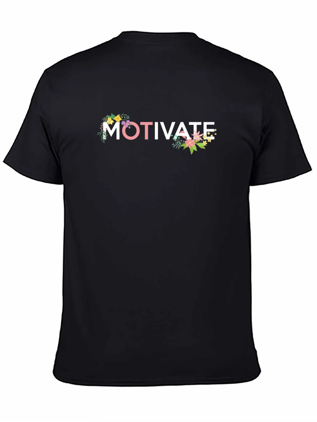Motivate Floral Graphic T-Shirt - Inspiring Design product image 3