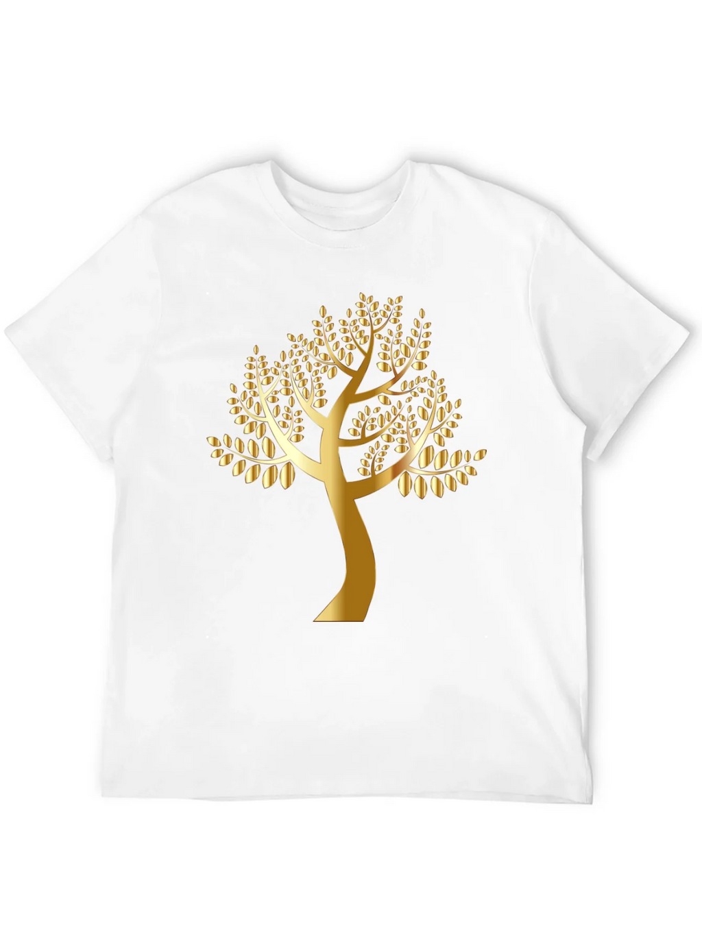 Golden Tree Black T-Shirt - Nature Inspired Design product image 11