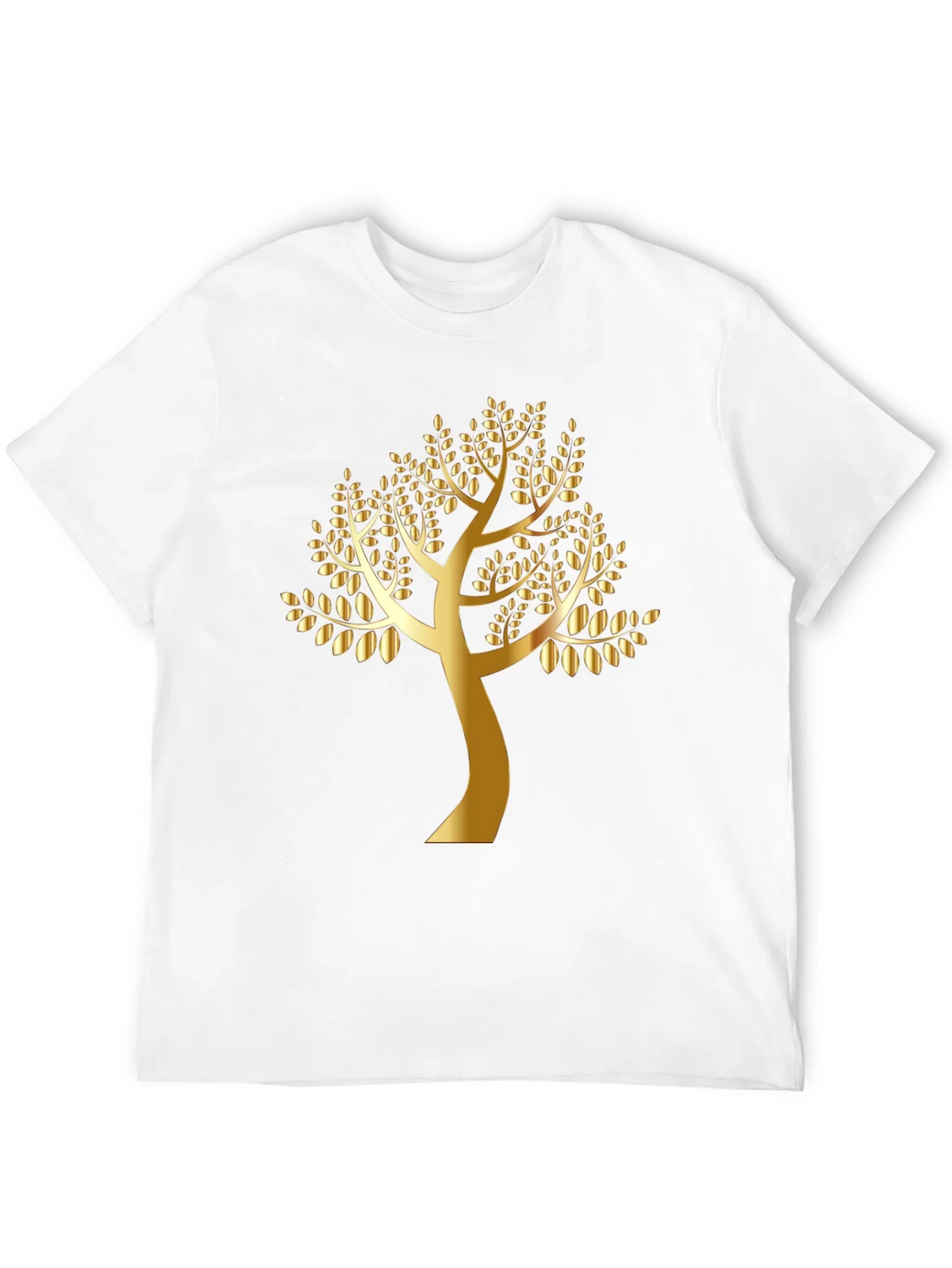 Golden Tree Black T-Shirt - Nature Inspired Design product image 11
